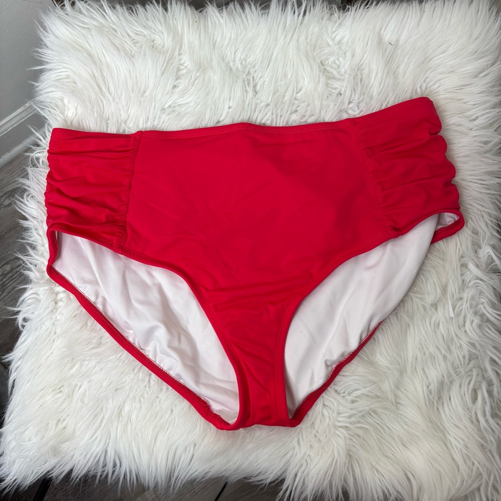 Kim Rogers Curve Red High-Waisted Bikini Bottoms 20W